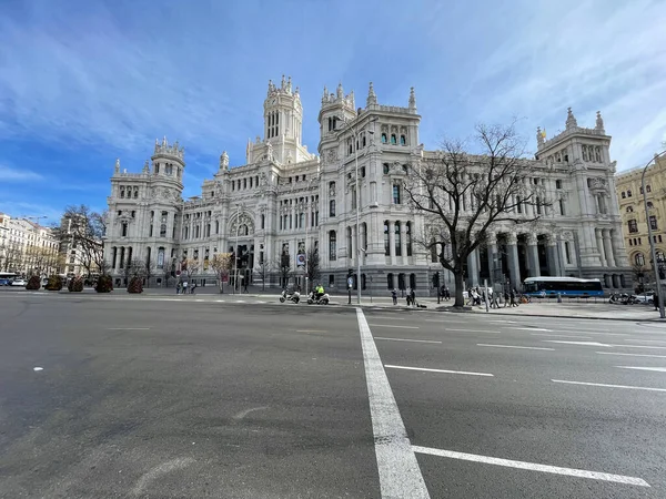 Madrid Espagne Février 2022 Cibeles Palace Officiellement Connu Sous Nom — Photo