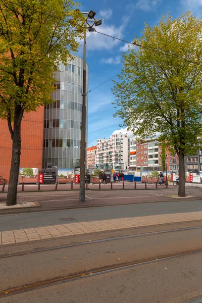Amsterdam Nederländerna Oktober 2021 Gatuvy Och Generisk Arkitektur Amsterdam Med — Stockfoto