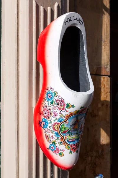 Amsterdam Oct 2021 Traditional Dutch Clogs Wood Shoes Most Significant — 스톡 사진