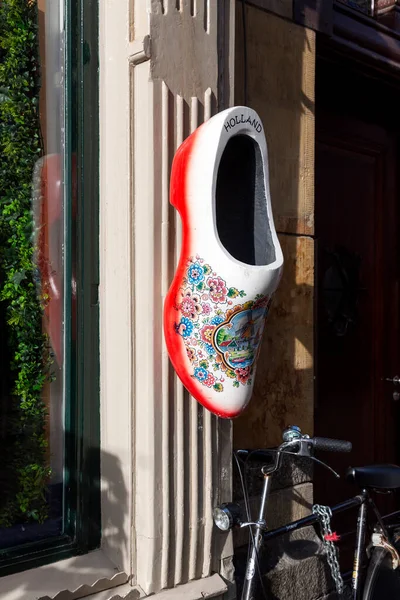 Amsterdam Oct 2021 Traditional Dutch Clogs Wood Shoes Most Significant — 스톡 사진