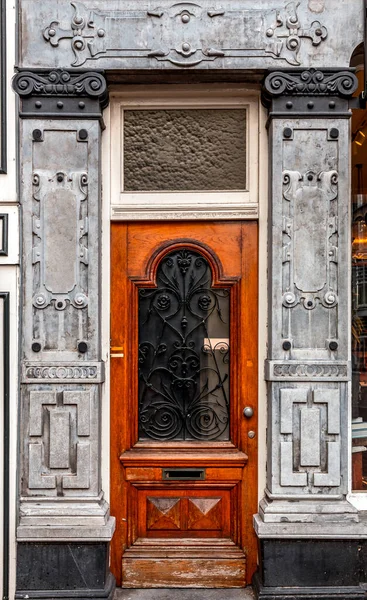 Typical Dutch Architectural Detail Door Amsterdam Netherlands — Stock Photo, Image
