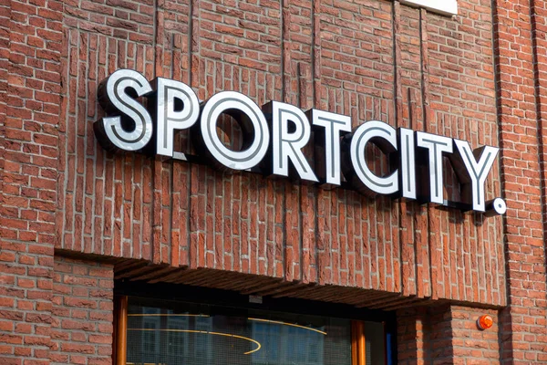 Amsterdam Oct 2021 Logo Sign Entry Sportcity Private Gym Club — стокове фото