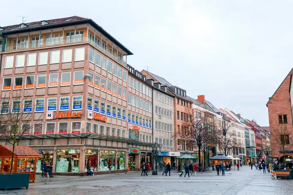 Nürnberg Dezember 2021 Die Karolinenstraße Ist Eine Beliebte Einkaufsstraße Der — Stockfoto