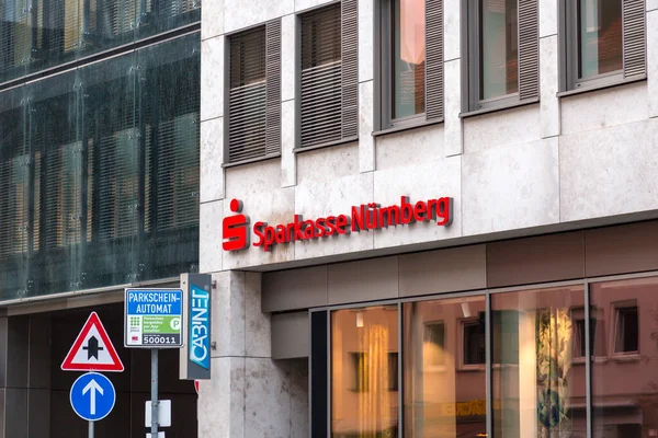 Nuremberg Alemania Dic 2021 Sucursal Sparkasse Múnich German Savings Banks — Foto de Stock