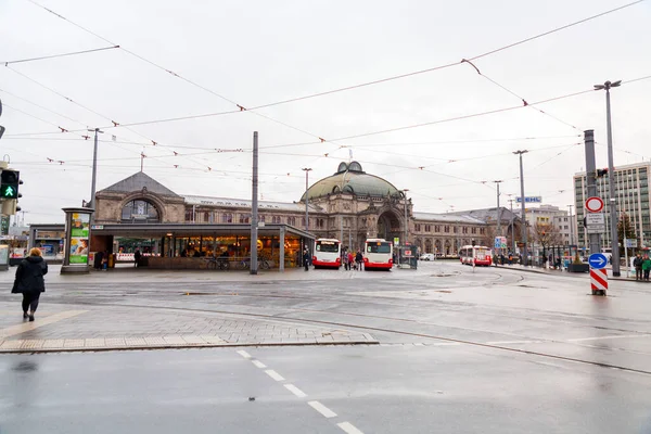 stock image Nuremberg, Germany - DEC 28, 2021: Nurnberg Hauptbahnhof, Nuremberg Central Station is the main railway station in Nuremberg in Germany. It is the largest station in the north Bavaria region.