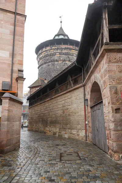 Nuremberg Germany December 2021 New Gate Tower Neutorturm Old Town — Fotografia de Stock