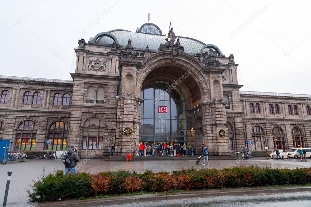 Núremberg, Alemania DIC 28, 2021 Nurnberg Hauptbahnhof, Nuremberg Central Station es la