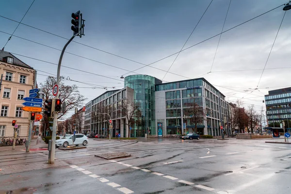 Múnich Alemania Dic 2021 Vistas Calle Desde Una Zona Residencial —  Fotos de Stock