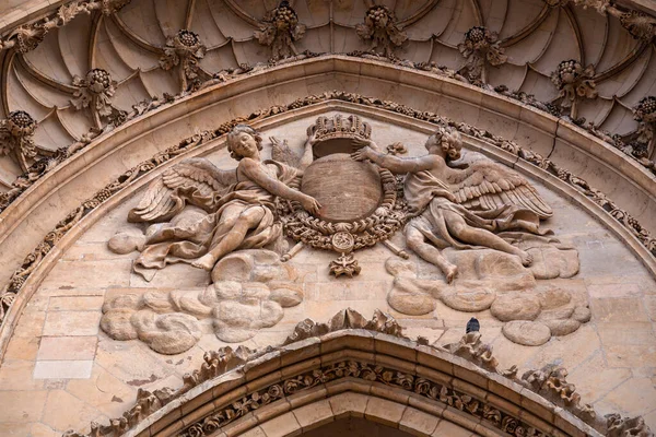 Orleans Frankrijk Januari 2022 Ornamenteel Architectonisch Detail Gevel Van Kathedraal — Stockfoto