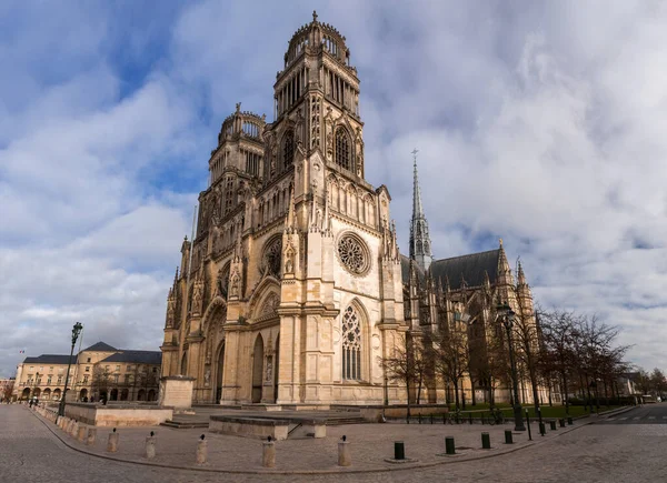 Орлеан Франция Января 2022 Года Cathedrale Sainte Crofd Orleans Римско — стоковое фото
