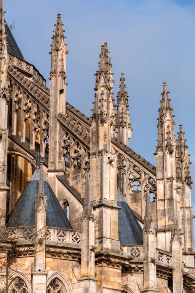 Fransa Orleans Taki Sainte Croix Katedralinin Cephesinde Gotik Mimari Detay — Stok fotoğraf