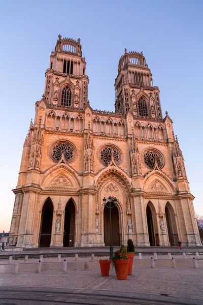 Orlean Francja Stycznia 2022 Katedra Orleanie Katedra Świętego Krzyża Orleanie — Zdjęcie stockowe