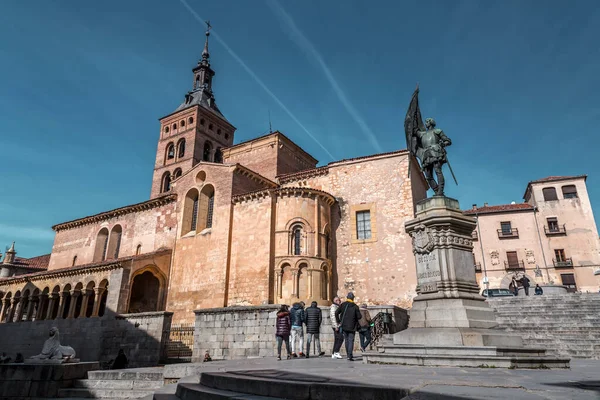 Segovia Spanien Februari 2022 Medeltida Kyrkan San Martin Grundades Talet — Stockfoto