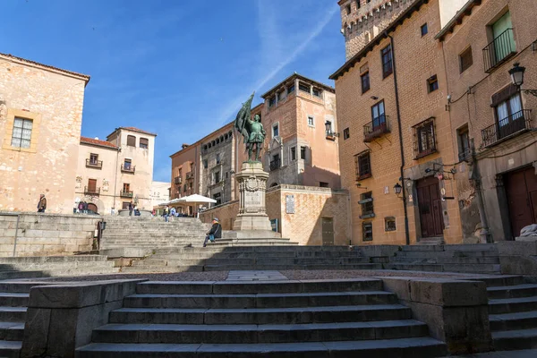 Segovia Spanje Februari 2022 Plaza Medina Del Campo Een Historisch — Stockfoto