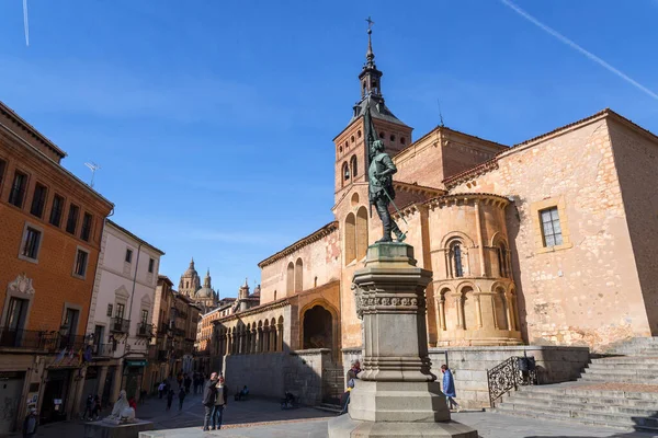Segovia Spanien Februari 2022 Plaza Medina Del Campo Ett Historiskt — Stockfoto