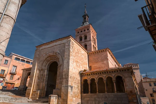 Segovia Spanien Februari 2022 Medeltida Kyrkan San Martin Grundades Talet — Stockfoto