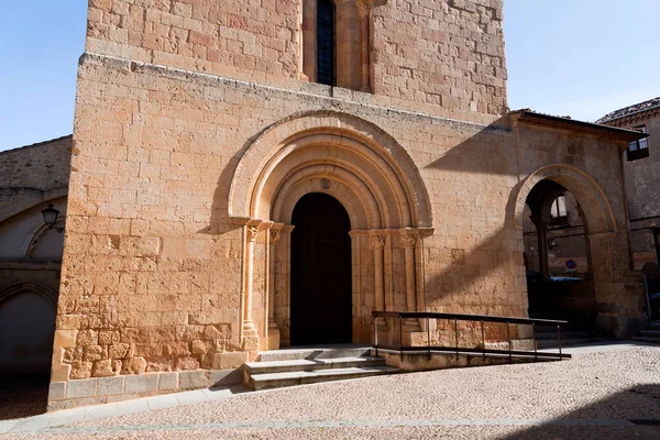 stock image Segovia, Spain - February 18, 2022: The Romanesque church of San Sebastian located at the Plaza San Sebastian in Segovia, Castiel and Leon, Spain.