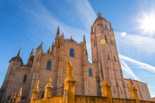 Segovia Cathedral Gothic Style Roman Catholic Cathedral Located Plaza Mayor — Stock Photo, Image