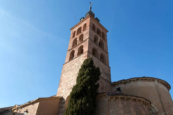San Andres Kilisesi Segovia Nın Başkenti Plaza Merced Bulunan Bir — Stok fotoğraf