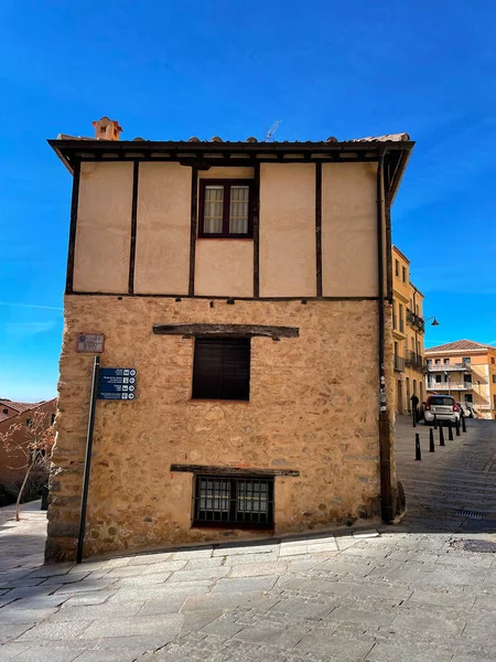 Segovia Spanya Şubat 2022 Eski Segovia Kastilya Leon Spanya Geleneksel — Stok fotoğraf
