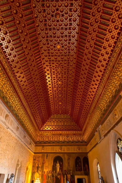 Segovia Spain Feb 2022 Ceiling Detail Historical Alcazar Segovia Medieval — Stock Photo, Image