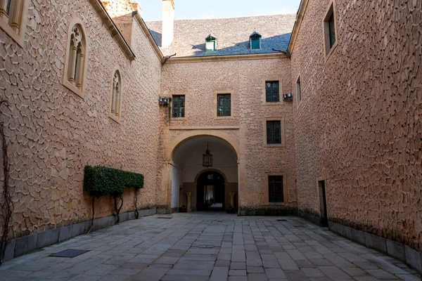 Segovia Spain Feb 2022 Inner Courtyard Historical Alcazar Segovia Medieval — Stock Photo, Image