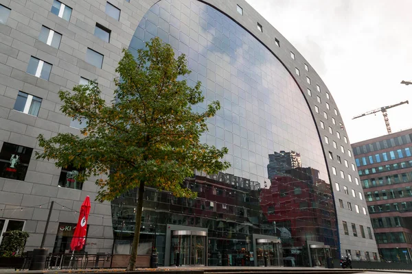 stock image Rotterdam, Netherlands - OCT10, 2021: The Markthal is a residential and office building with a market hall underneath. Opened on October 1, 2014, by Queen Maxima of the Netherlands.