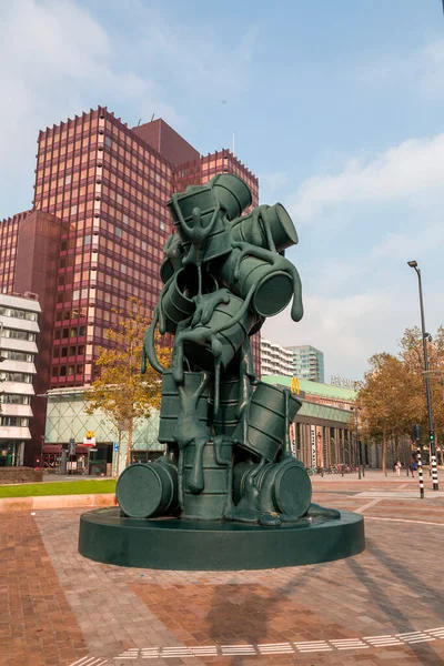 Rotterdam Oct 2021 Каскад Англ Cascade Восьмиметрова Сучасна Скульптура Ательє — стокове фото