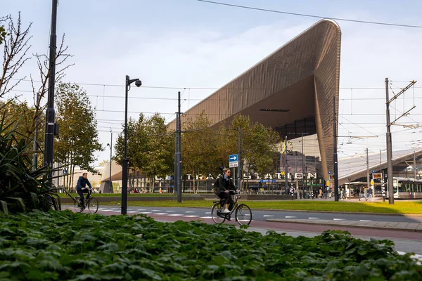 Rotterdam Países Bajos Octubre 2021 Vista Exterior Estación Central Rotterdam — Foto de Stock