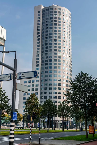 Rotterdam Oct 2021 Vue Sur Rue Architecture Moderne Avec Des — Photo