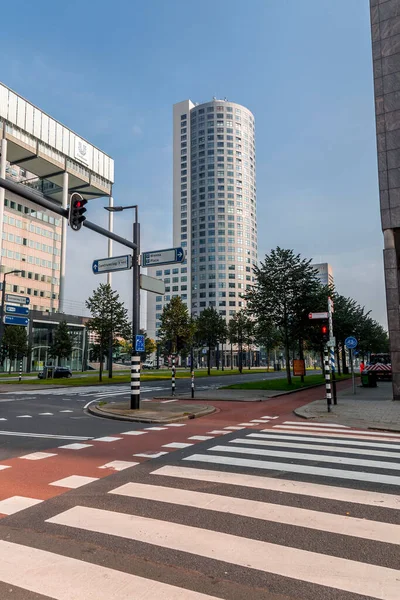 Rotterdam Oct 2021 Vue Sur Rue Architecture Moderne Avec Des — Photo