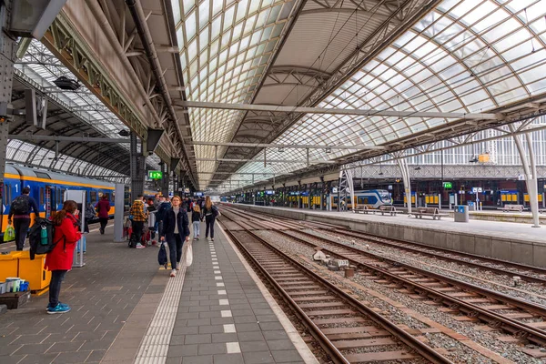 stock image Amsterdam, the Netherlands - October 10, 2021: Amsterdam Centraal Station is the largest railway station in Amsterdam, North Holland, the Netherlands.