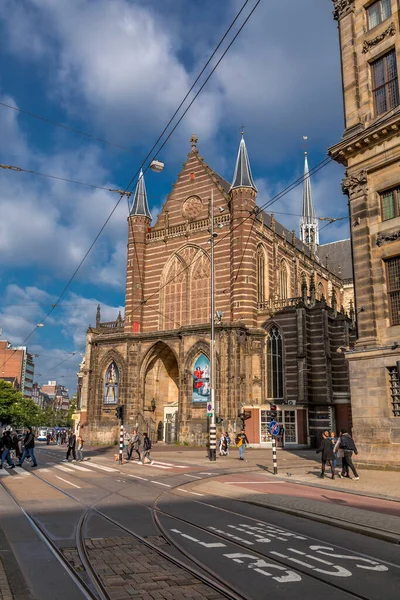 Άμστερνταμ Oct 2021 Nieuwe Kerk Είναι Μια Εκκλησία Του 15Ου — Φωτογραφία Αρχείου
