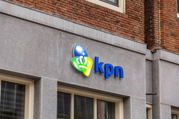 Amsterdam Oct 2021 Señalización Logotipo Kpn Una Compañía Holandesa Telefonía — Foto de Stock