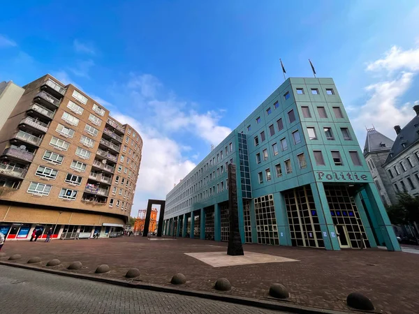 Roterdão Países Baixos Outubro 2021 Edifício Delegacia Central Polícia Doelwater — Fotografia de Stock