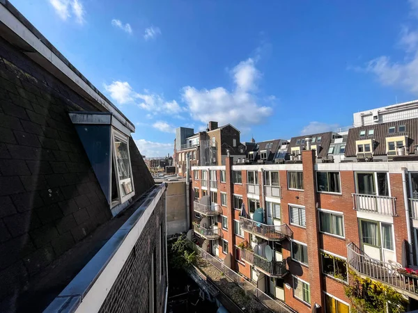 Amsterdam Ekim 2021 Amsterdam Tipik Hollanda Tarzı Binalarla Sokak Manzarası — Stok fotoğraf