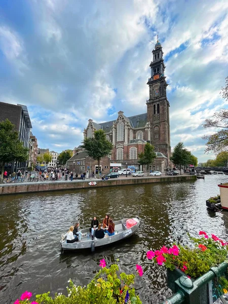 Amsterdam Ottobre 2021 Westerkerk Chiesa Occidentale Una Chiesa Riformata All — Foto Stock