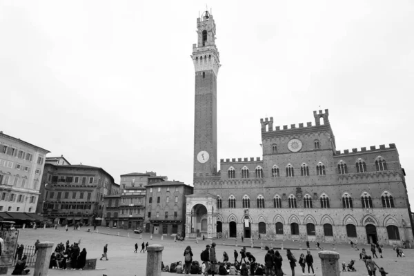 Siena Italy Apr 2022 Palazzo Pubblico Town Hall Palace Located — 图库照片