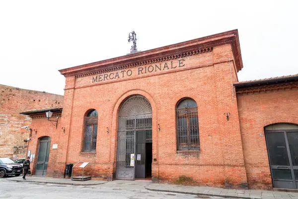 Siena Italië Apr 2022 Mercato Rionale Buitenaanzicht Een Levensmiddelenmarkt Siena — Stockfoto