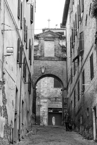 Siena Italy Apr 2022 Generic Architecture Street View Historical Italian — Stockfoto