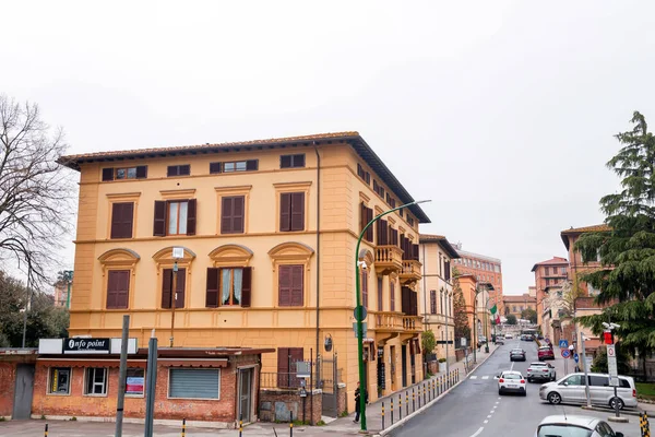 Siena Itálie Apr 2022 Obecná Architektura Pohled Ulici Historického Italského — Stock fotografie
