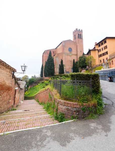 Siena Itália Apr 2022 San Francesco Uma Basílica Estilo Gótico — Fotografia de Stock