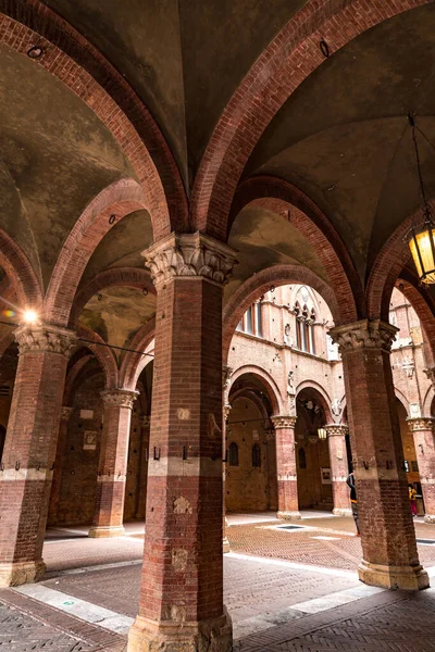 Siena Włochy Apr 2022 Palazzo Pubblico Ratusz Jest Pałacem Znajdującym — Zdjęcie stockowe