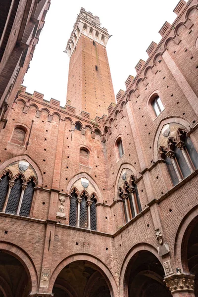 Siena Itália Apr 2022 Palazzo Pubblico Prefeitura Palácio Localizado Piazza — Fotografia de Stock