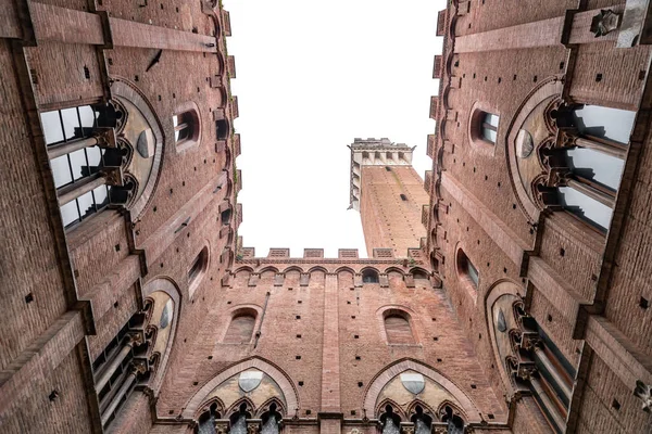 Siena Italy Apr 2022 Palazzo Pubblico Town Hall Palace Located — ストック写真
