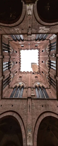 Siena Italy Apr 2022 Palazzo Pubblico Town Hall Palace Located — Fotografia de Stock