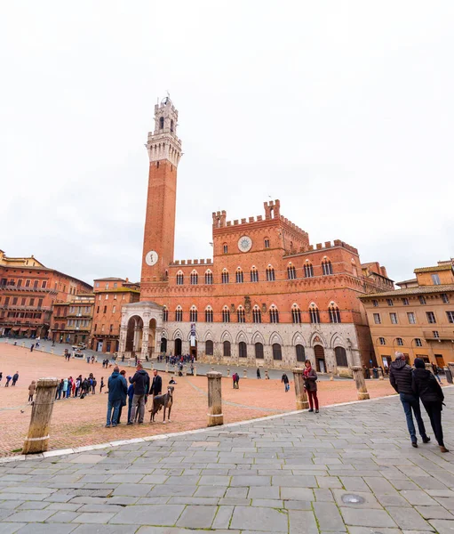 Siena Italy Apr 2022 Palazzo Pubblico Town Hall Palace Located — Stock fotografie
