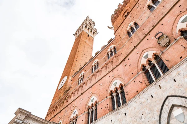 Palazzo Pubblico Town Hall Palace Located Piazza Del Campo Central — Stock Fotó