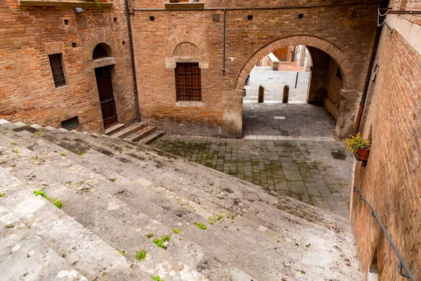 Generic Architecture Street View Historical Italian City Siena Tuscany – stockfoto