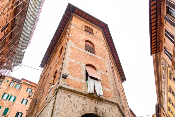 Generic Architecture Street View Historical Italian City Siena Tuscany — 图库照片